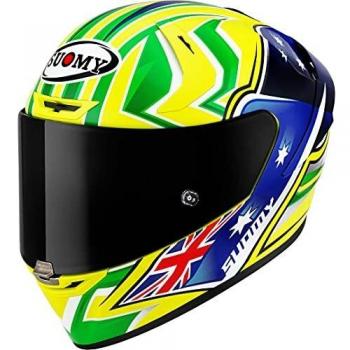 Casco Integral Suomy SR-GP Top Racer Azul Amarillo Talla S