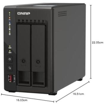 QNAP TS-253E 2-Bay NAS Enclosure with Intel Celeron J6412, 8GB RAM, Diskless