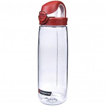 Nalgene OTF - Bidón de acampada y senderismo, color rojo/transparente