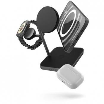 Cargador Inalámbrico Zens Office Pro 3 de 15W MagSafe y Qi2 para iPhone, Apple Watch y AirPods con Adaptador de Corriente de 45W y Cable Integrado de 1,