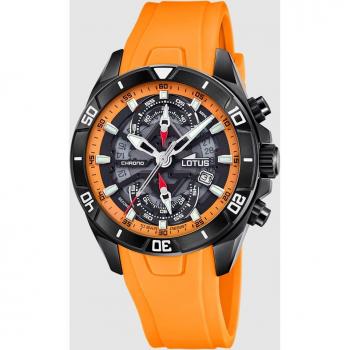 Lotus Vortex Men's Chronograph Watch 18945/3 with Orange Rubber Strap