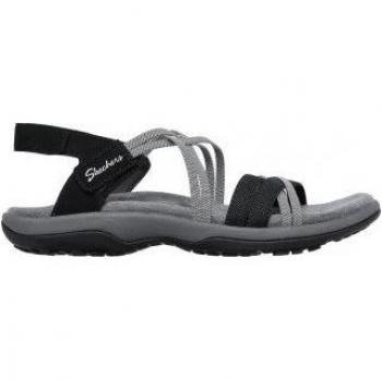 Sandalias Skechers Reggae Slim Negro para Mujer con Diseño Elegante