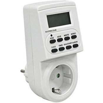 Hepoluz 27357 Programador Electrónico Semanal, Blanco
