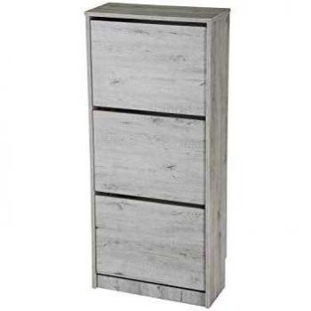 Mueble Zapatero Volga 51AB Blanco de Alta Calidad con 3 Puertas Abatibles