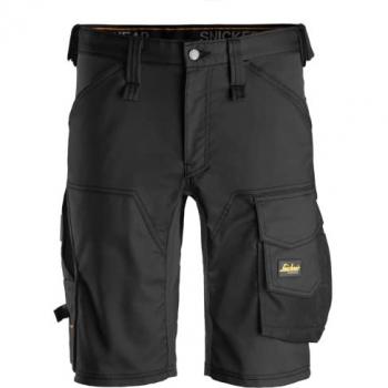 Snickers Workwear Pantalones Cortos Elásticos AllroundWork Negro Talla 54