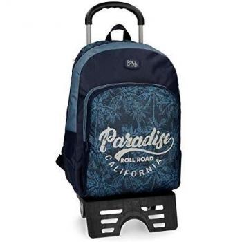 Roll Road Palm Mochila Escolar con Carro Azul 33x44x13,5 cms Poliéster 19.6L