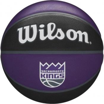 Balón de Baloncesto Wilson NBA Team Sacramento Kings - Balón oficial de la NBA, diseño del equipo Sacramento Kings, material de goma duradera, tamaño 7 (29.5 pulgadas), superficie para uso en interiores y exteriores, excelente agar