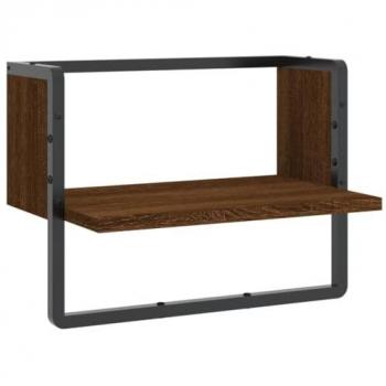 Estante de pared con barra 40x25x30 cm Negro, Roble Sonoma, Roble ahumado Mueble Almacenaje Estantería para Oficina, Estudio, Dormitorio Estantería/Librería/ mueble de