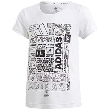 adidas TR IC Camiseta, Niñas, Negro/Blanco, 116