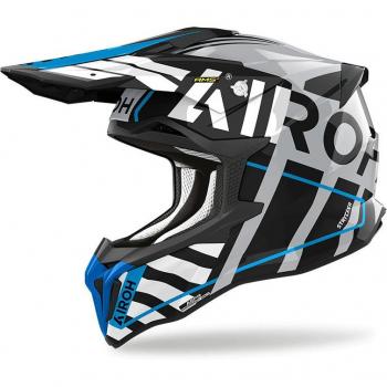 Airoh Casco Off-road Strycker Brave Multicolor Adulto con diseño multicolor, adecuado para motocross, características de alta seguridad, ventilación optimizada y comodidad para el uso prolongado