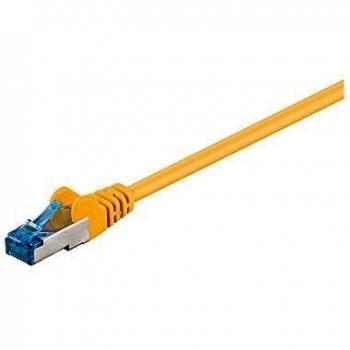 Cable de red Cat.6a S/FTP 0,5m Doble apantallado Amarillo