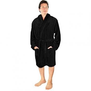 NY Threads Lujo Bata de Forro para Hombre - Batas De Estar En Casa de Súper Suave