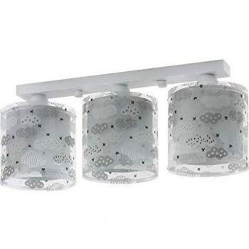 Lámpara de techo infantil Dalber Cloud 3 luces gris