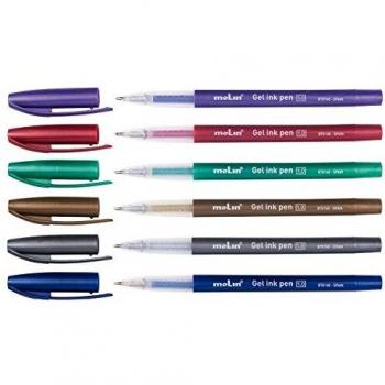 Molin BTG140-06M - Pack de 6 bolígrafos de gel