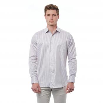 Bagutta White Cotton Shirt - L, Casual Shirt, Male, Color: White, Size: L, Fabric: Cotton, Fit: Regular