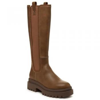 Rocket Dog Drea Women's Brown Polyurethane Long Boots - Size UK 7