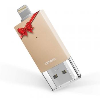Memoria USB para iPhone y iPad, OMARS® USB 3.0 [Certificado por Apple MFI] Irisation 32 GB Pendrive Para iPhone iPad MacBook Computadoras Laptops Flash Drive Con Lightning Conector