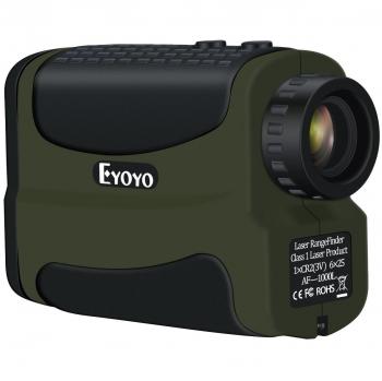 Golf Range Finder 1000 Yard – Eyoyo impermeable 6 x Tour caza distancia telémetro Golfscope alcance prismáticos, verde