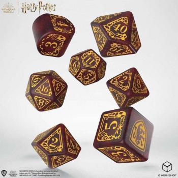 Set de Dados Harry Potter Gryffindor Moderno 7-Piezas Rojo - METAMORFO