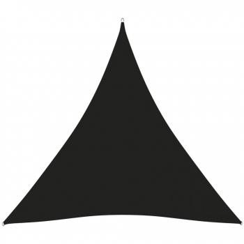 Toldo de vela triangular tela Oxford negro 3x3x3 m