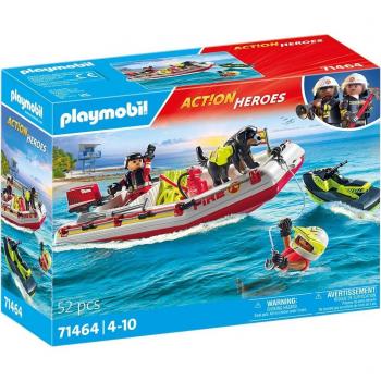 PLAYMOBIL Action Heroes 71464 Bote de Bomberos con Moto acuática