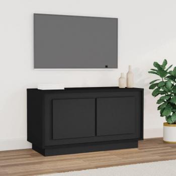 vidaXL TV Cabinet Black 80x35x45 cm Engineered Wood