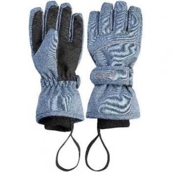 Denim Blue Junior Polyester Gloves for Kids (Ages 3-6)