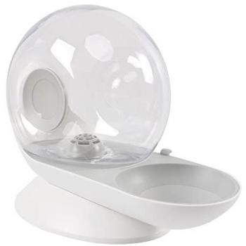 Bebedero MPETS Snail Blanco 2,8 L - Dispensador de agua para perros y gatos, capacidad de 2,8 litros, diseño en forma de caracol, incluye filtro, color blanco con detalles grises y