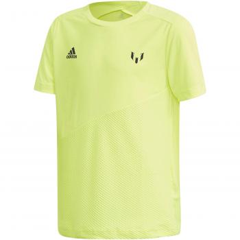 adidas Messi T-Shirt (Short Sleeve), Niños, Solar Yellow/Collegiate Navy, 1516