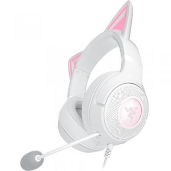 Razer Kraken Kitty V2 Wired RGB Gaming Headset with Kitty Ears - White