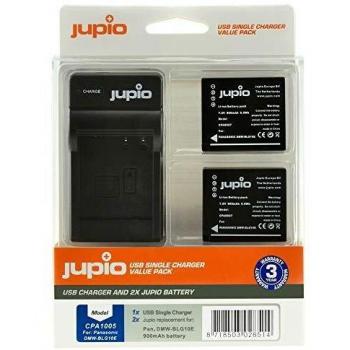 Jupio - 2 Pilas DMW BLG10 Panasonic + Cargador USB