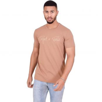 Project X Paris Basic Logo Embroidered T-Shirt - Chocolate, Size M