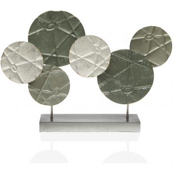 Peana con Figura 6 Círculos - Accesorios Decorativos - Metal