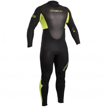Gul 2018 Response 3/2mm Flatlock Back Zip Wetsuit Black/Lime RE1321-B4 Wetsuit Sizes - Small