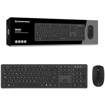 Pack Teclado y Ratón Inalámbricos Conceptronic Orazio QWERTY Español