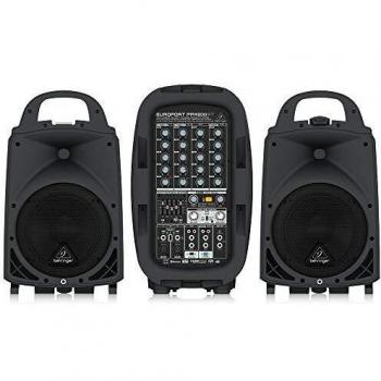 BEHRINGER EUROPORT PPA500BT Sistema PA portátil de 500W con tecnología inalámbrica Bluetooth y micrófono inalámbrico