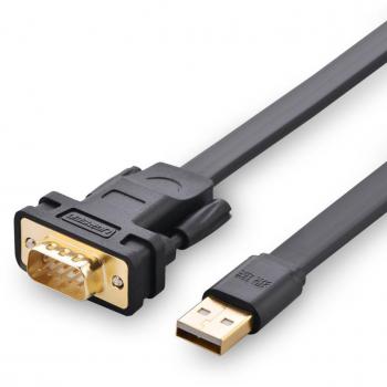Ugreen 20221 - Cable adaptador de USB a puerto RS232, cable USB a serir DB9 FTDI macho a macho, conversor compatible con Windows10, 8.1, 8, RT, Vista, XP y 2000