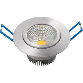Garza Lighting - Foco Downlight LED empotrable COB direccionable, aluminio, luz cálida 3000K
