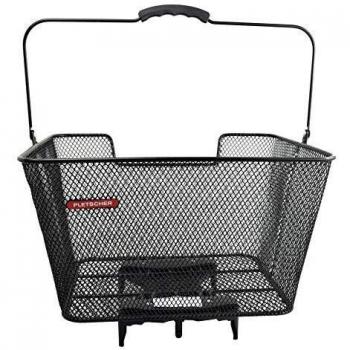 Pletscher Hinterradkorb Cesta para Rueda Trasera, Unisex Adulto, Negro, 400x240x190 mm