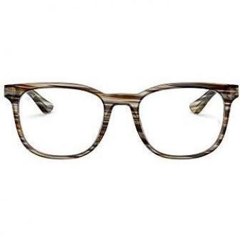 Ray-Ban RX5369 Unisex Square Eyeglasses, Brown Frame, Size 50 - Blue Light Block Available