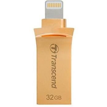 Transcend JetDrive Go 500 32GB 32GB USB 3.1/Lightning Oro unidad flash USB - Memoria USB