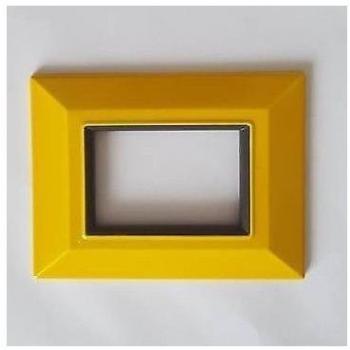 Placa Compatibles Axolute Bticino Color Amarillo - 4 Foros
