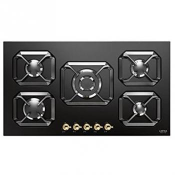 Encimera de Gas Lofra Dolcevita 90 cm 5 Fuegos Color Negro Mate