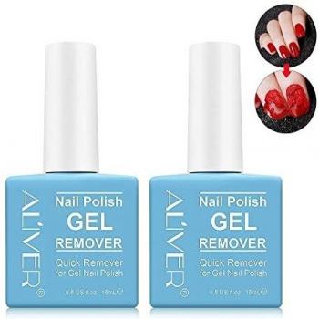 Removedor Esmalte Permanente, Magic Gel Nail Polish Remover, Quitar Uñas Semipermanentes, Quita El Esmalte De Uñas Uv Fácil Y Rápidamente, Hace Uñas Más Limpias Y Brillantes, No Lastimar Tus Uñas,2pcs