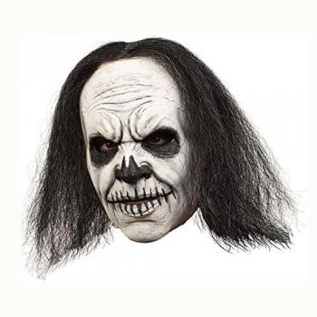 Máscara de Terror Voodoo Witch Doctor - Disfraz de Látex Resistente, Pintada a Mano para Halloween y Carnaval, Talla Adulto