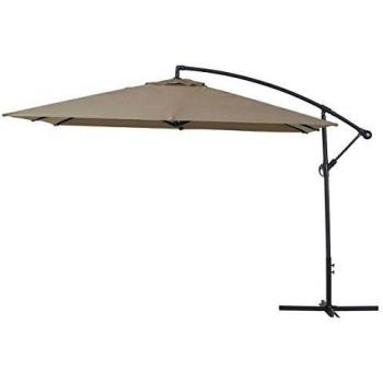 Parasol Lateral de jardín Aluminio Ilios 3 Cuadrado 3 x 3 m - Topo