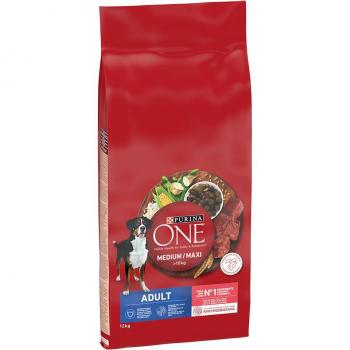 PURINA ONE Medium/Maxi Adult vacuno y arroz - 12 kg