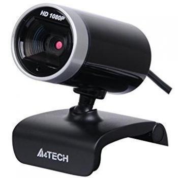 Cámara web A4Tech PK-910H Full HD de 16 MP con resolución de 1920 x 1080 píxeles, conexión USB 2.0 en color negro y plata