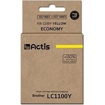 Cartucho de Tinta Compatible Actis KB-1100Y Amarillo para Brother LC1100/LC980 - 19ml
