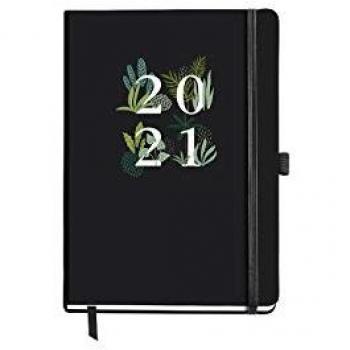 Agenda Anual 2021 Plus Jungle Negra Día Página 155x213mm